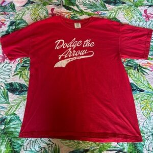 Pi Phi Dodge the Arrow Red Graphic T-Shirt